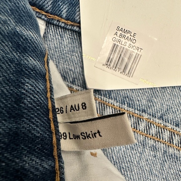 ABRAND Jeans Denim Maxi Skirt Blue ‘99 Low Skirt Y2K Sample NWT Women Size 26” - Picture 10 of 10